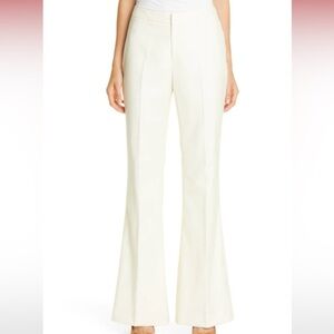 Suistudio Robin Wool Flare Trousers in White Women’s Size 40R Small / Medium